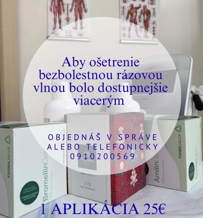 Ošetrenie bezbolestnou rázovou vlnou za vynikajúcu cenu 25€ 